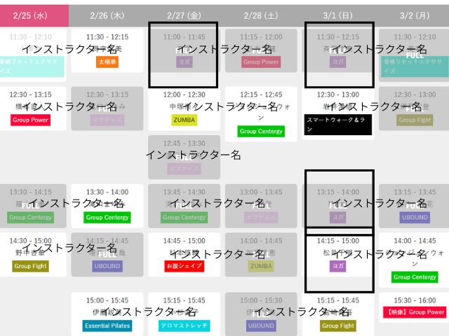 ルネサンスのスケジュール